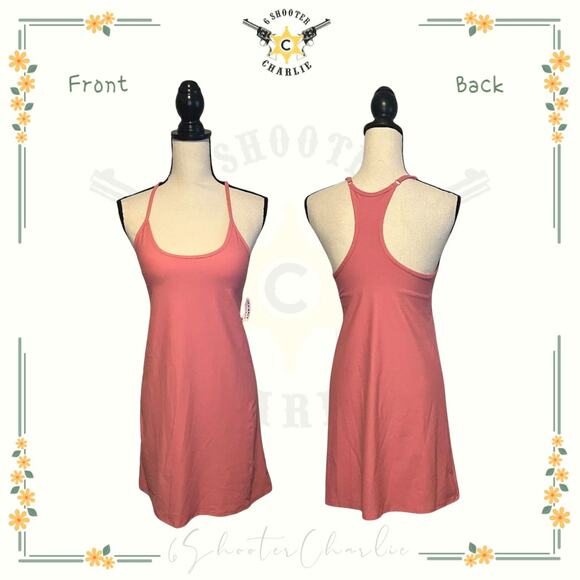 NWT OLD NAVY Active Powersoft Go-Dry Rose Pink Small Cami Dress Shelf Bra $45 - Picture 1 of 8